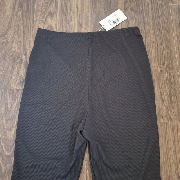 NWT Flounce Black Narrow Ribbed Legging Side Split Size S - Picture 5 of 8